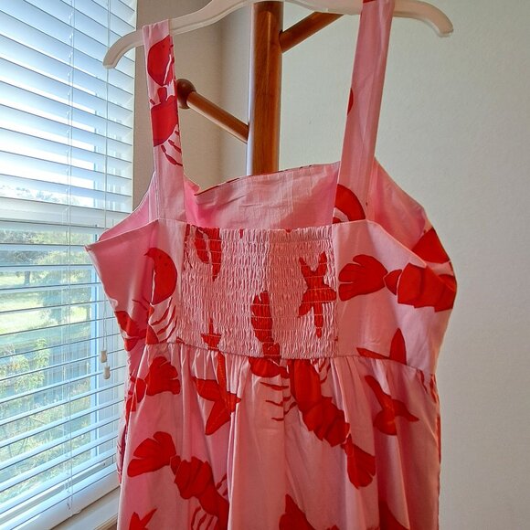 J.Crew Lobster Midi Dress NWT - Picture 3 of 6